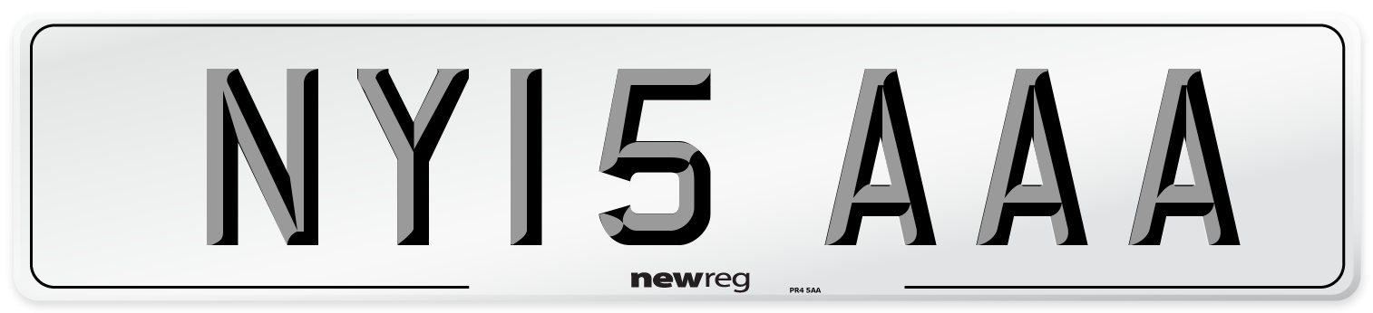 NY15 AAA Number Plate from New Reg